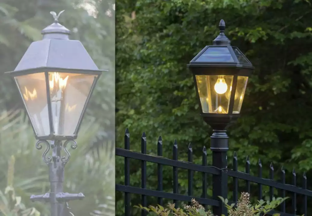 How do I replace a lamp post fixture?